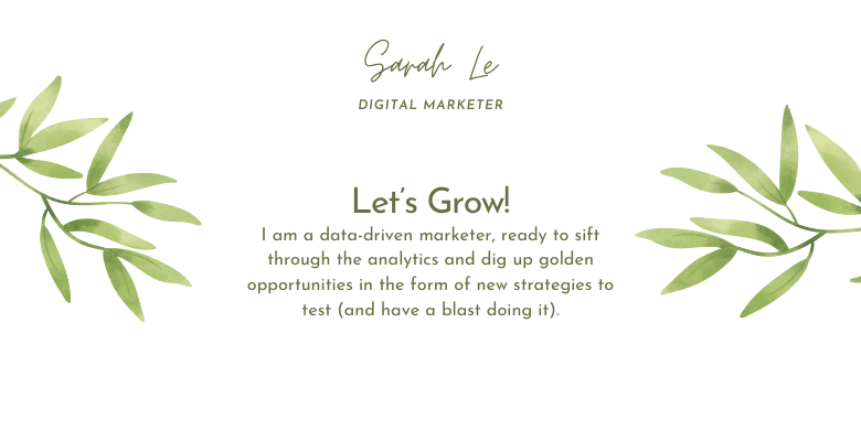Sarah Le Digital Marketer Let's Grow!